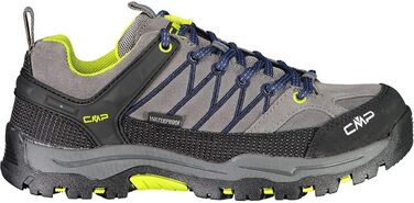 Дитячі черевики CMP Rigel Low Wp для трекінгу, чорний, сірий, темно-синій, 35ud, 37 EU