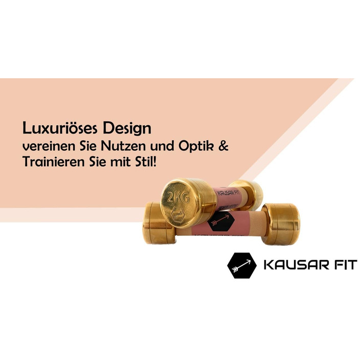 Набір гантелей Kausar Fit 2 кг – стильний дизайн, преміум-кургантелі для домашнього фітнесу та силових тренувань