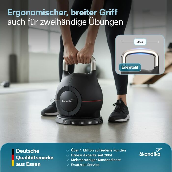 Набір гантелей Skandika Hanteln Paino: регульовані, 1.5-24 кг, штанга, гиря, диски. Для дому та спортзалу.