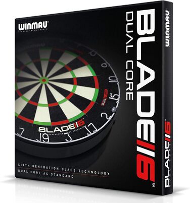 Дартборд WINMAU Blade 6 Dual Core, професійний, класичний, сизалевий