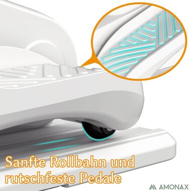 Електричний еліптичний тренажер Amonax, міні крос-тренажер для дому, сидячий тренажер для ніг, кардіо тренажер під стіл, для людей похилого віку, білий