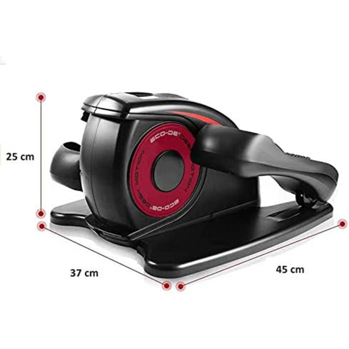 ECODE® Електричне міні-велотренажер еліптичний з LED-дисплеєм, педалі з асистенцією, 20 рівнів навантаження, 5 функцій, пульт дистанційного керування ECO-804