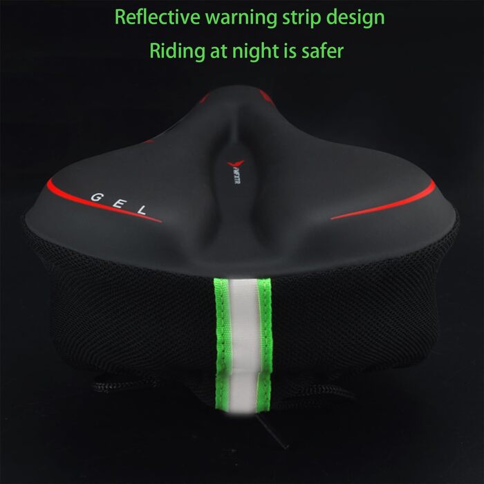 Покриття для велосипедного сидіння з гелевою подушкою, водонепроникне, для гірського велосипеда, велотренажера, чорного кольору
