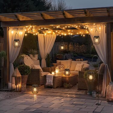 2 Сонячні ліхтарі для саду та вулиці, LED, водонепроникні, металеві, чорні, (діамант)