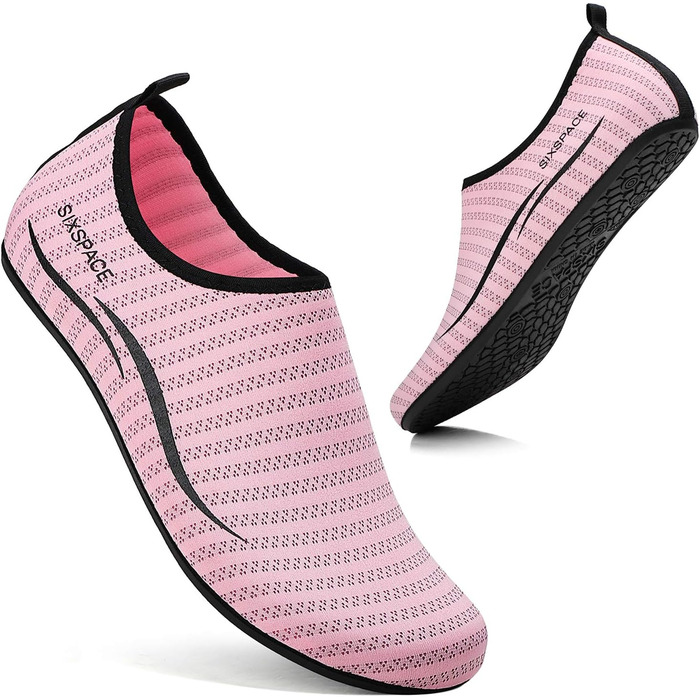 Шкарпетки для плавання Sixspace: шкарпетки для води для жінок та чоловіків, шкарпетки для пляжу, шкарпетки для босоногих (рожевий, 41 EU)