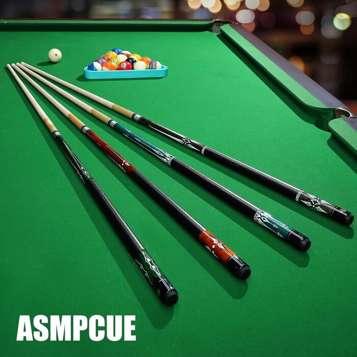 Більярдний кий Pool Queue 58 дюймів з канадського клена, 13 мм наконечник, для професійних гравців, 1/2 Maple, 18oz (темно-сірий 21oz)