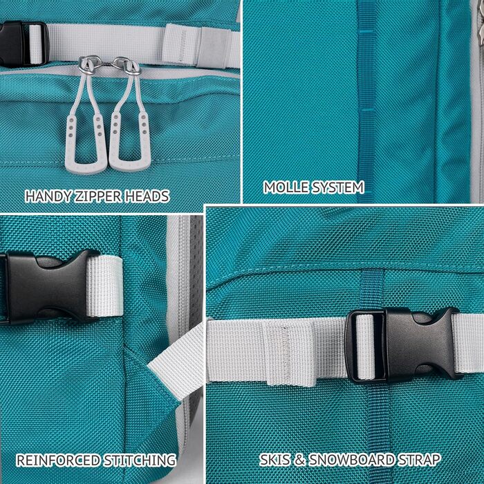 Рюкзак для лижних черевиків та шолома Unigear, сумка для лиж, ковзанів, сноуборду, інлайн-ковзанів, бірюзовий