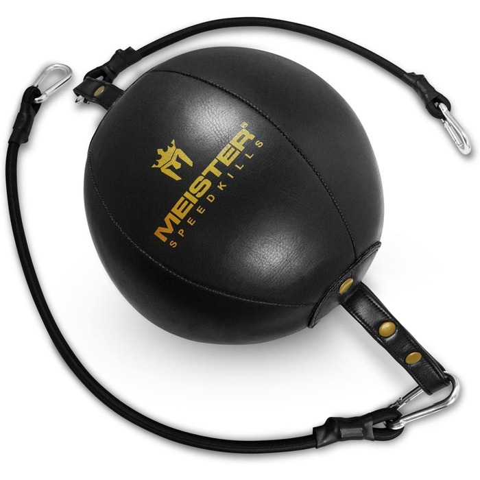 Спортивна сумка Meister SpeedKills з міцної шкіри, з еластичними шнурами та легким латексним мішечком (великий, 22.9 см)