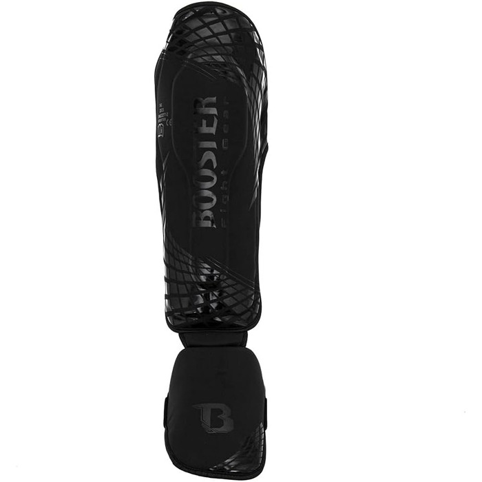 Захисні щитки для гомілки Booster Fightgear Cube чорні — для муай-тай, ММА, кікбоксингу, єдиноборств і спарингу