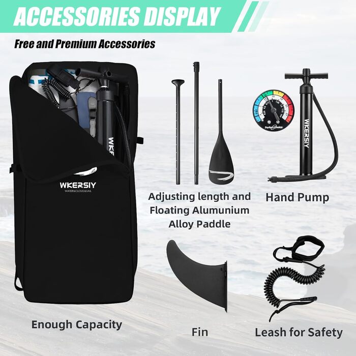 Надувний SUP Борд Allround 335см – Стабільний SUP для початківців та професіоналів – Яскравий паделборд для йоги, риболовлі та відпочинку (Зелений)