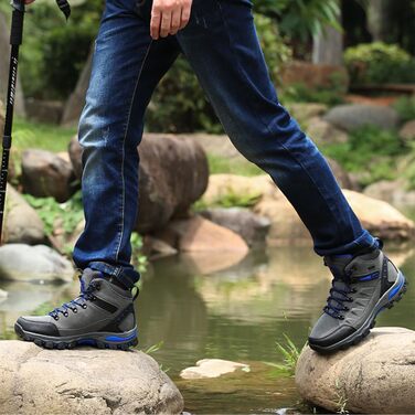 Трекінгові черевики для жінок та чоловіків. Зручні, легкі, з неслизькою підошвою. Ідеальні для туризму та активного відпочинку. Розмір 7.5 UK, сірий 1