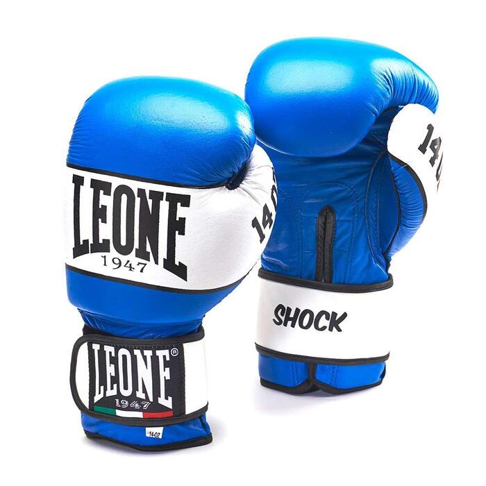 Боксерські рукавиці Leone 1947 Shock 8OZ сині - професійні для тренувань