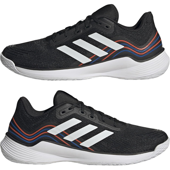 Волейбольне взуття Adidas Novaflight для чоловіків (41 1/3 EU, чорний/білий/червоний)