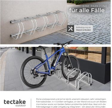 Підставка для велосипедів tectake®: для 4-5 велосипедів, електровелосипедів, гараж, стійка на підлозі або стіні