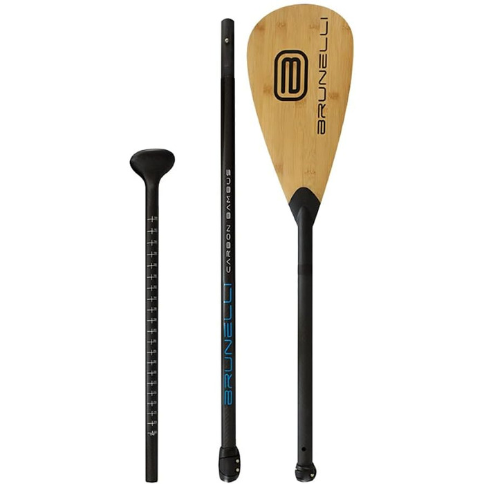 Весло для SUP і каяка Brunelli Carbon Bamboo Dual Tech, 180-220 см, 3-складне