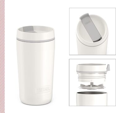 Термос нержавіючий Thermos Stainless King 0.47л червоний для кави та чаю, герметичний, в посудомийку, тримає тепло 7 год, холод 18 год, з гачком для чаю, без BPA