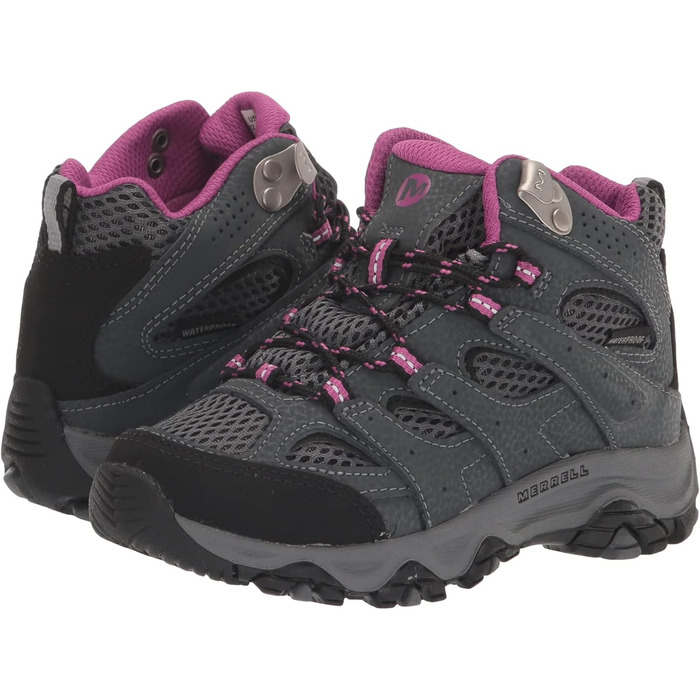 Черевики для ходьби Merrell Moab 3 Mid Wtrpf для хлопчиків, розмір 13 Big Kid, колір Granit Beere