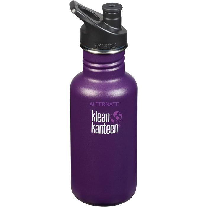 Пляшка для води Klean Kanteen Classic Winter Plum матова 532 мл з кришкою Sport Cap 3.0