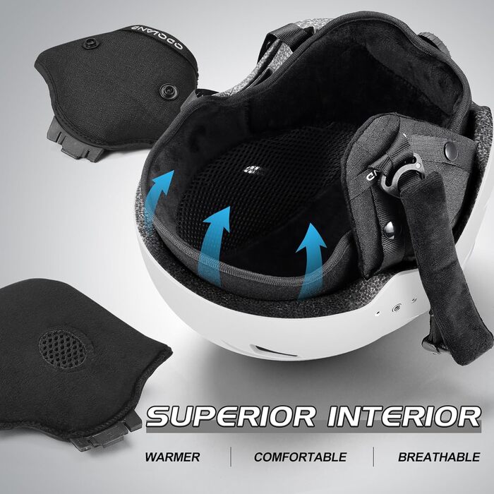 Шолом для сноуборду та лиж Odoland, легкий гоночний шолом з візором, для чоловіків та жінок, розмір S (52-55 см), колір хакі