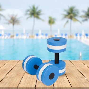 Водні гантелі Aqua Hanteln для аквафітнесу, 2 шт. сині - для аквааеробіки, водного бігу, фітнесу в басейні для чоловіків та жінок