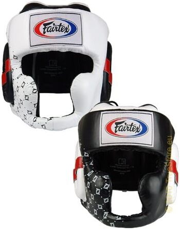 Боксерський шолом Fairtex HG10 для спарингів, білий/чорний, розмір L