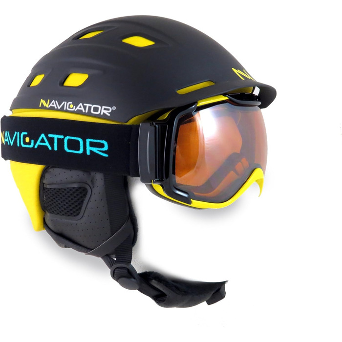 Лижна маска NAVIGATOR OMIKRON, унісекс, жовта, для сноуборду та гірських лиж, універсальний розмір