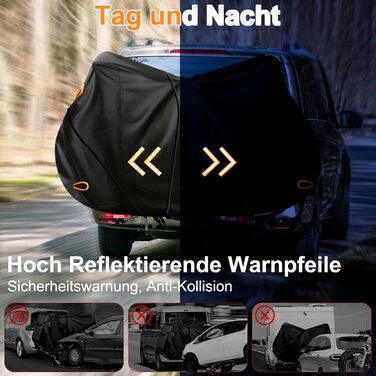 Чохол для велосипедів Toptrek на 2 велосипеда, 600D Oxford, з мотузкою 6м, чорний