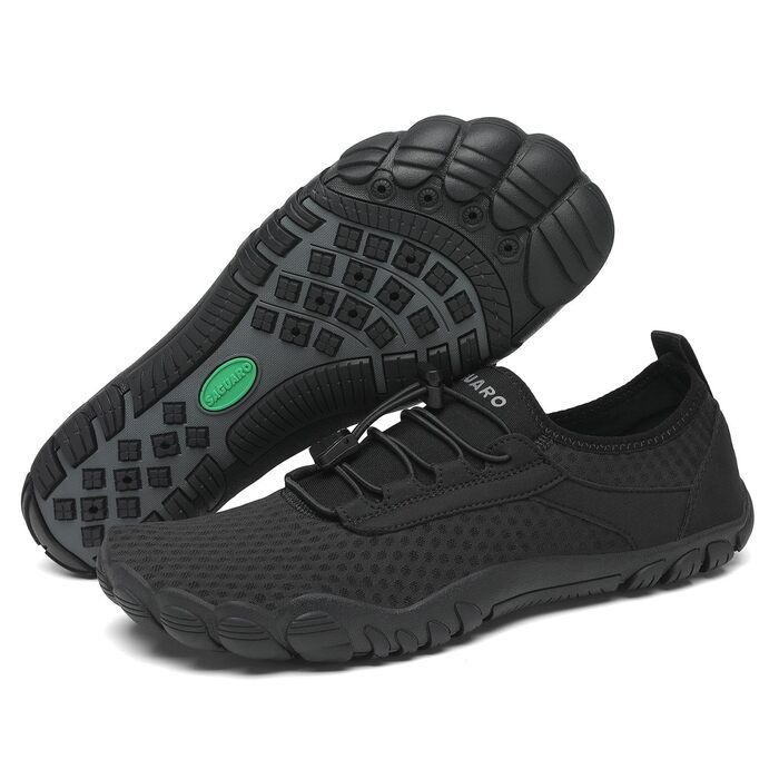 Аквашузи SAGUARO Unisex (Чорні, 42 EU) - Нековзні, Швидковисихаючі, З Дренажними Отвірми