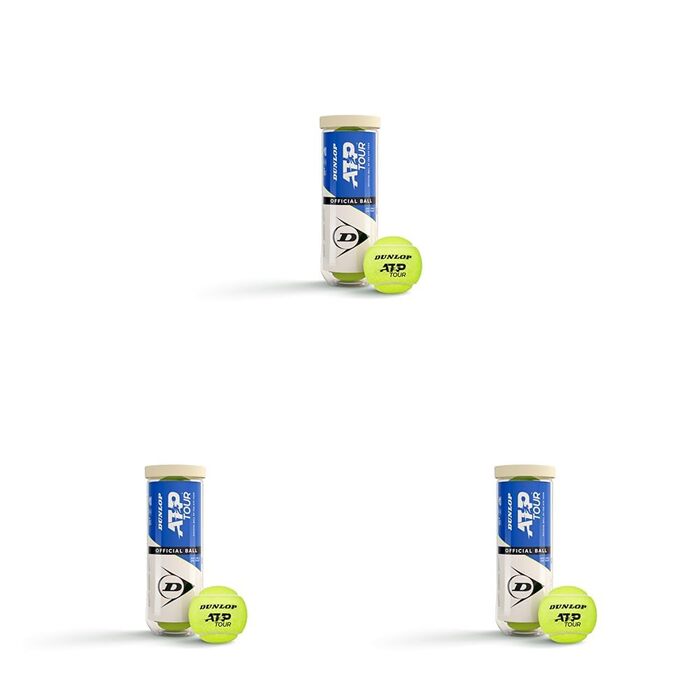 Тенісний м'яч Dunlop ATP Tour для ґрунту, хард-корту та трави, 3 шт. (3x 4 м'ячі)