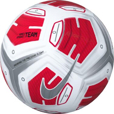 Футбольний м'яч Nike Strike Team 290G (Fa24), білий/ярко-червоний/сріблястий, розмір 5