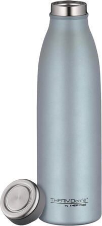 Термос-бутилка THERMOcafé Ice Blue 0,5 л, нержавіюча сталь, ізотермічна, для газованих напоїв, 12 годин гаряче, 24 години холодне, герметична, для школи, офісу та подорожей