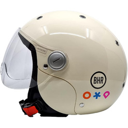Дитячий мотошолом BHR Demi-Jet 816 BABY, ECE, синій, мікрометрична застібка, захисний візор