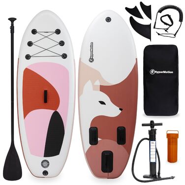 SUP дошка надувна дитяча HyperMotion 15 см, з веслом, помпою, рюкзаком, до 130 кг (Рожева)