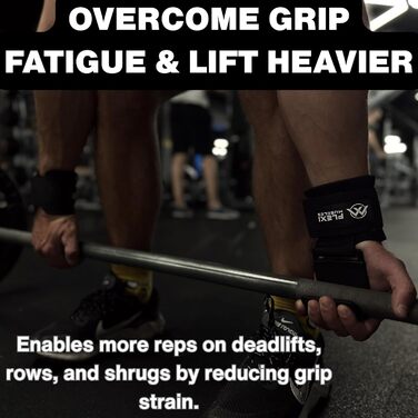 Набір гачків для штанги (2 шт) - чорний - неопрен - гачок для важкої атлетики - WEARABLE_WEIGHT - липучка - чорний