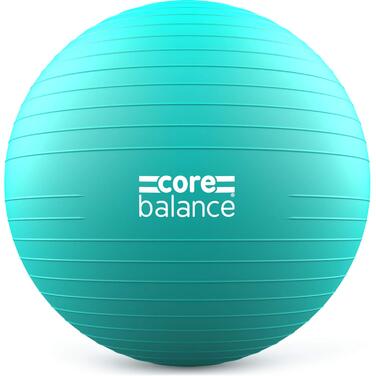 Фітнес-м'яч Core Balance для йоги, фітнесу та вагітності - 55/65/75/85 см - з насосом, колір: блакитний