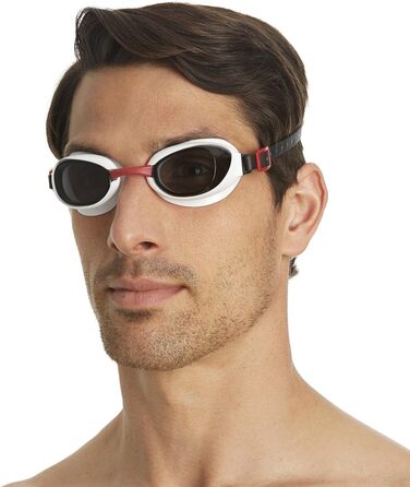 Унісекс окуляри для плавання Speedo Aquapure, антифог, універсальний розмір, червоні/димчасті