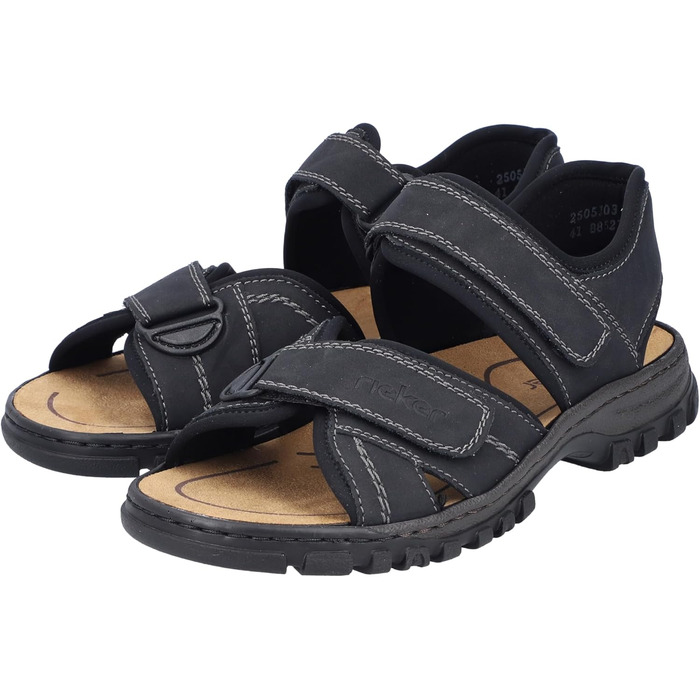 Чоловічі сандалії Rieker, розмір 42 EU, чорного кольору