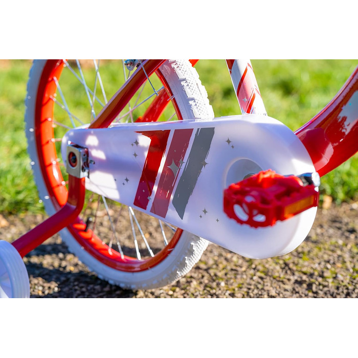 Дитячий велосипед Huffy Glimmer 18 дюймів червоний для дівчаток 6-8 років, легка швидка збірка, зі стабілізаторами