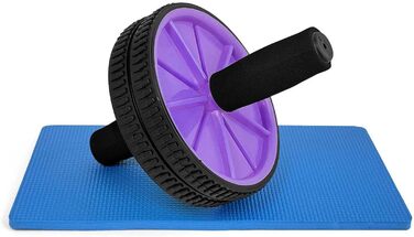 Колесо для пресу OcioDual з ручкою, тренажер для дому, AB Wheel (фіолетовий)