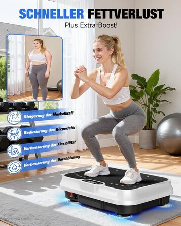 Віброплатформа для жінок HomeFitnessCode Mini - тренажер для дому для схуднення та м'язового розвитку, чорний