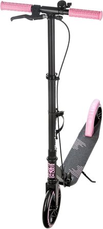 Дитячий та дорослий самокат RAVEN Illusion Pink з гальмом, регулюванням висоти, складний, з дзвіночком та тримачем для пляшки