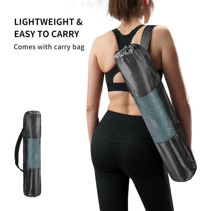 PROIRON Килимок для йоги з неслизькою поверхнею та розміткою. Килимок для фітнесу, йоги та спорту, ідеальний для тренувань.