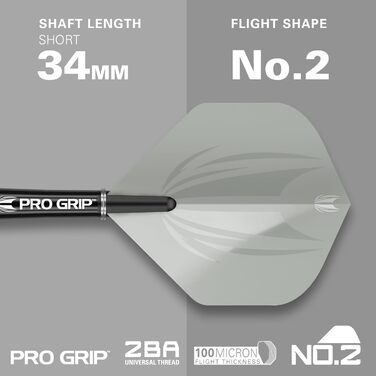 Дарти Target Darts Ares 23g (22/24g) Wolfram: Набір сталевих дротиків з шафтами Pro Grip та оперенням Ultra + гаманець та додаток для рахунку