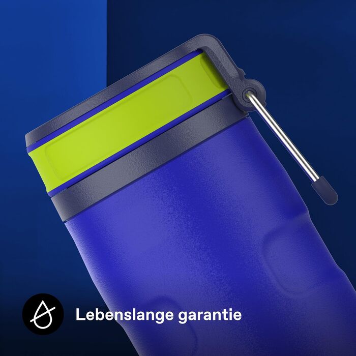 Термос-пляшка Stanley 1913 IceFlow Twist Flip 0.47 л, Cobalt Chartreuse — вакуумна сталева пляшка для напоїв