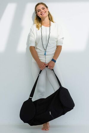 Сумка для йоги Yogistar Yogibag Basic з блискавкою, велика, бавовна, 80 см, біла