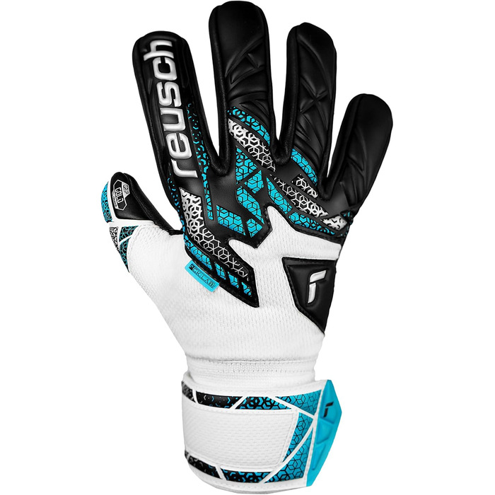 Воротарські рукавички Reusch Attrakt Gold NC Junior - дитячі, для футболу, білі-сріблясті-чорні