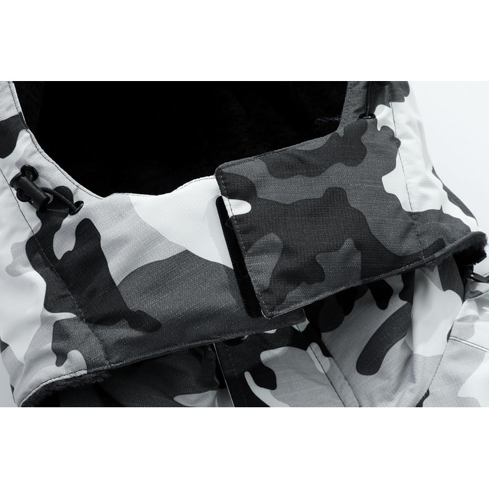 Чоловіча зимова куртка для сноуборду та лиж, водонепроникна, вітрозахисна, з капюшоном, камуфляж, чорний колір