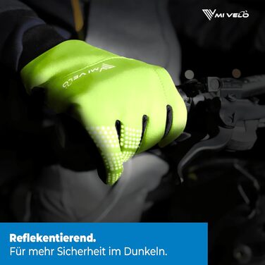 Велосипедні рукавички MIVELO для чоловіків та жінок - водонепроникні з Ergo-Pad, сумісні з сенсорними екранами, зимові та перехідні рукавички, жовті, XL