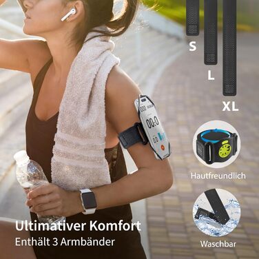 Магнітний спортивний тримач для телефону BONE Run Tie Connect Kit 2, 360° обертання, швидке зняття, для бігу, сумісний з iPhone 15 Pro Max Plus 14 13, Samsung, для смартфонів 4,7-7,2 дюйма