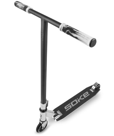 SOKE EVO Street Stunt Scooter Silver - Скутер для трюків та їзди містом | Алюмінієвий фрейм, колеса 100 мм, підшипники ABEC-9